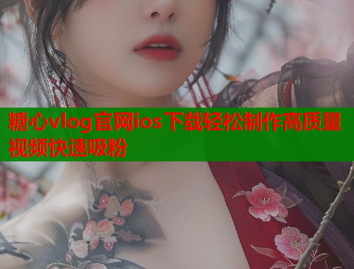 糖心vlog官网ios下载轻松制作高质量视频快速吸粉