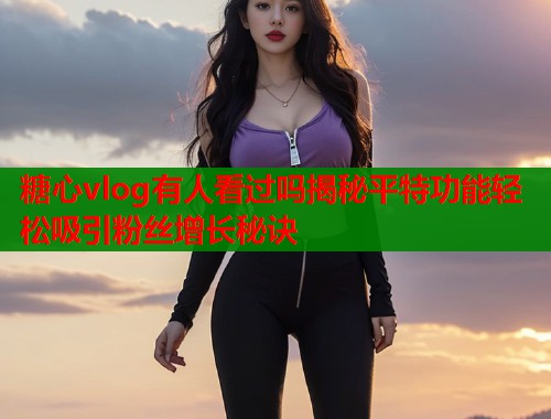 糖心vlog有人看过吗揭秘平特功能轻松吸引粉丝增长秘诀